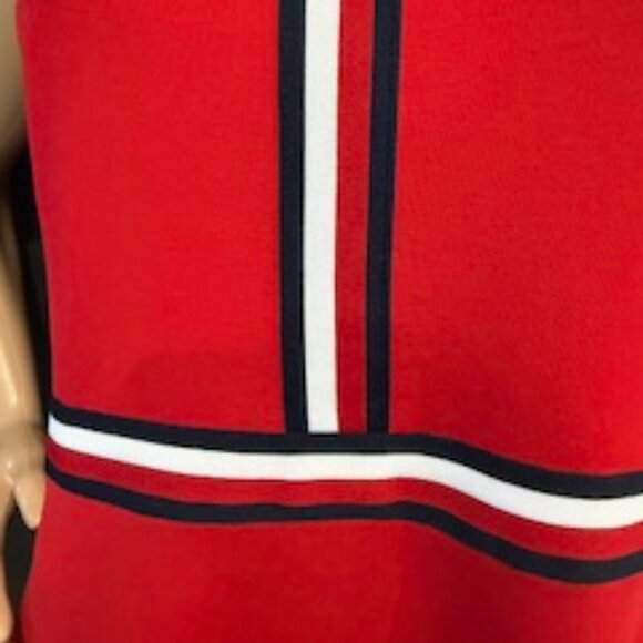 Tommy Hilfiger Red Fit Scuba Flare Dress 12 (Red) - Picture 5 of 7